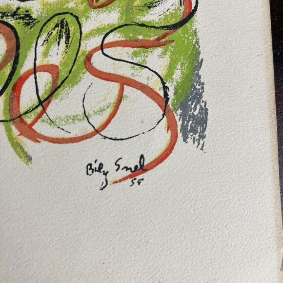 Bily Snel Clown Print 1955 African American Artist MCM Listed Artist - Picture 2 of 5